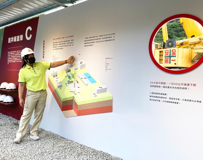 紅葉谷綠能溫泉園區地熱鑽探導覽展示牆